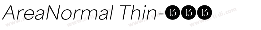 AreaNormal Thin字体转换